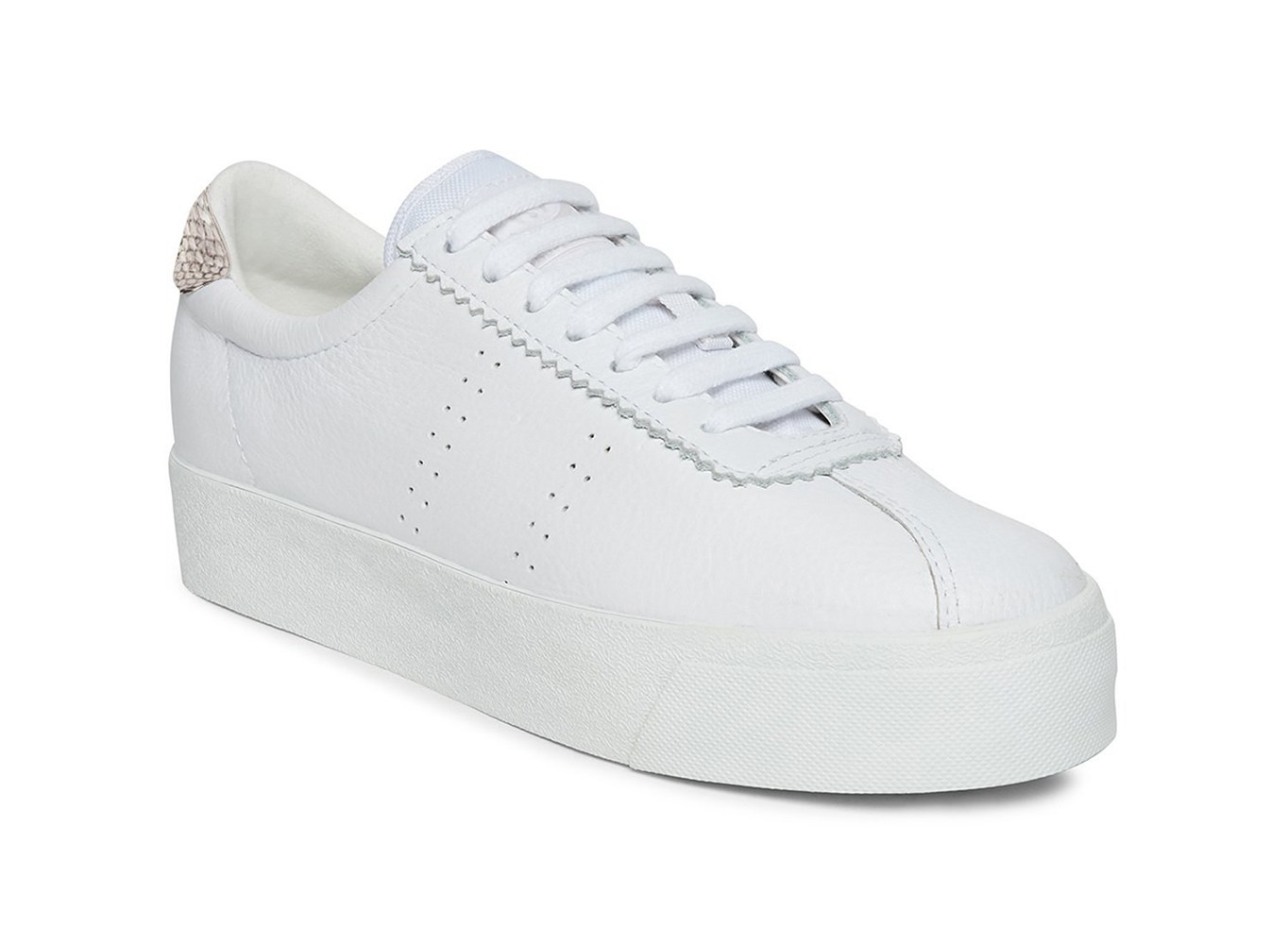 Platform Feminino Branco - Superga 2854 Club 3 Leasnakew - CYNSG-5703